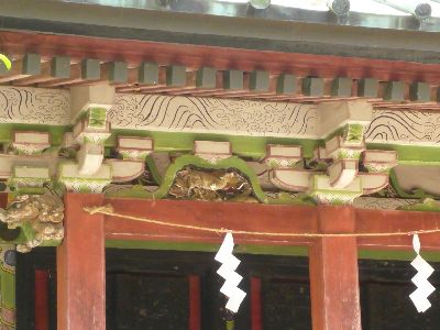 春日神社神使、鹿の彫り物